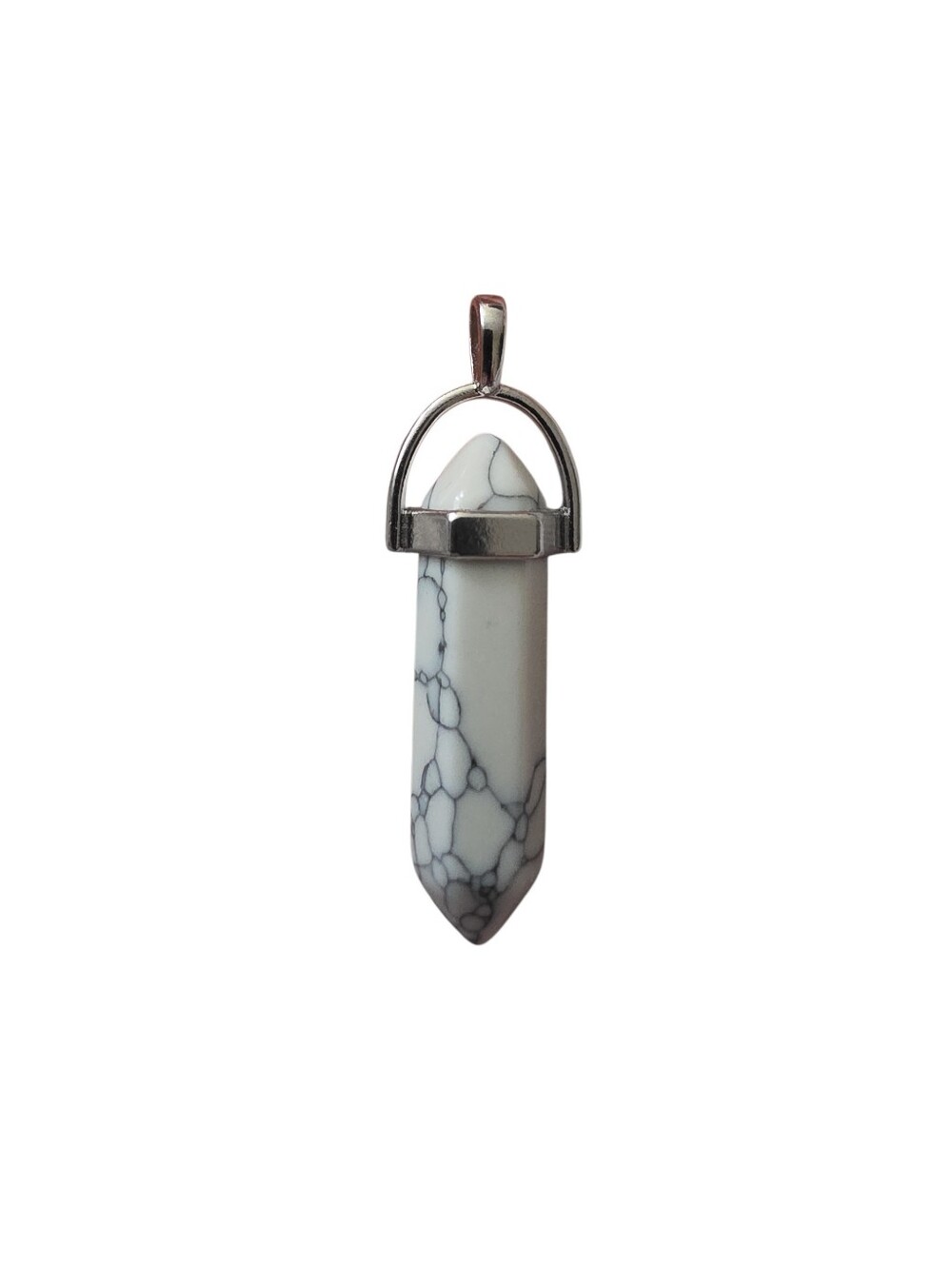 White Howlite Point Pendant